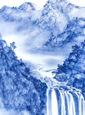 景德镇手绘青花瓷板画背景墙