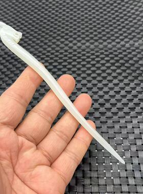 琉璃龙头发簪发钗仿白玉簪子古风汉服影视短剧头饰新国风旗袍发饰