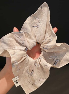 纯苎麻~竹叶清新自然简约发圈