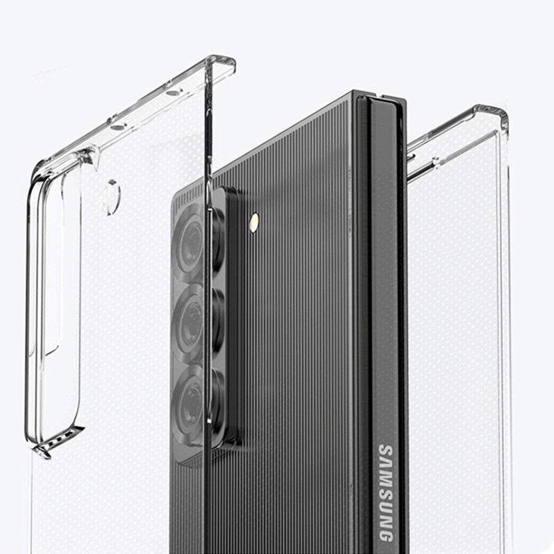 韩国适用于三星w25手机壳fold7心系天下折叠屏外壳Galaxy w25超薄全透明z高透明超薄保护套简约商务经典透明