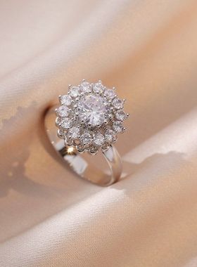 戒指女 跨境新品可转动小众设计时尚个性旋转指环ins潮冷淡风简约