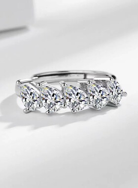 新款时尚个性高级感锆石指环 结婚钻戒求婚订婚戒指镶钻首饰批发