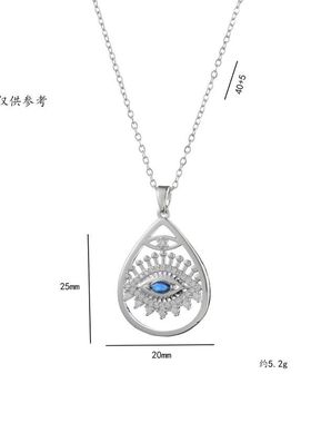 钛钢项链女 土耳其恶魔之眼不掉色个性复古欧美ins风邪恶之眼项链