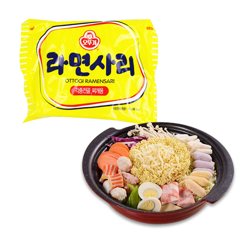 韩国进口不倒翁火锅拉面泡面速食餐饮面饼韩式部队火锅面饼10袋-图1