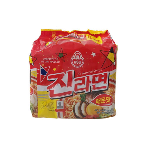 韩国进口不倒翁辣味金拉面5袋 韩式方便面汤面真拉面速食泡面煮面 - 图2