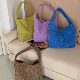 Korean style woolen large capacity commuter tote bag for women
