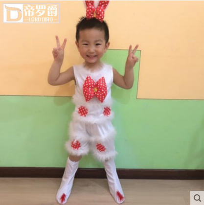 六一儿童节小兔子动物衣服小白兔演出服女幼儿园舞蹈节目表演服装 - 图0