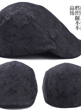 鸭舌帽贝雷帽男高档复古秋冬天