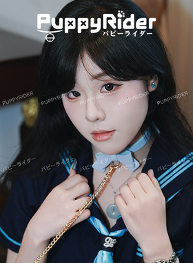 PUPPYRIDER蝴蝶缚甜牛皮项圈m