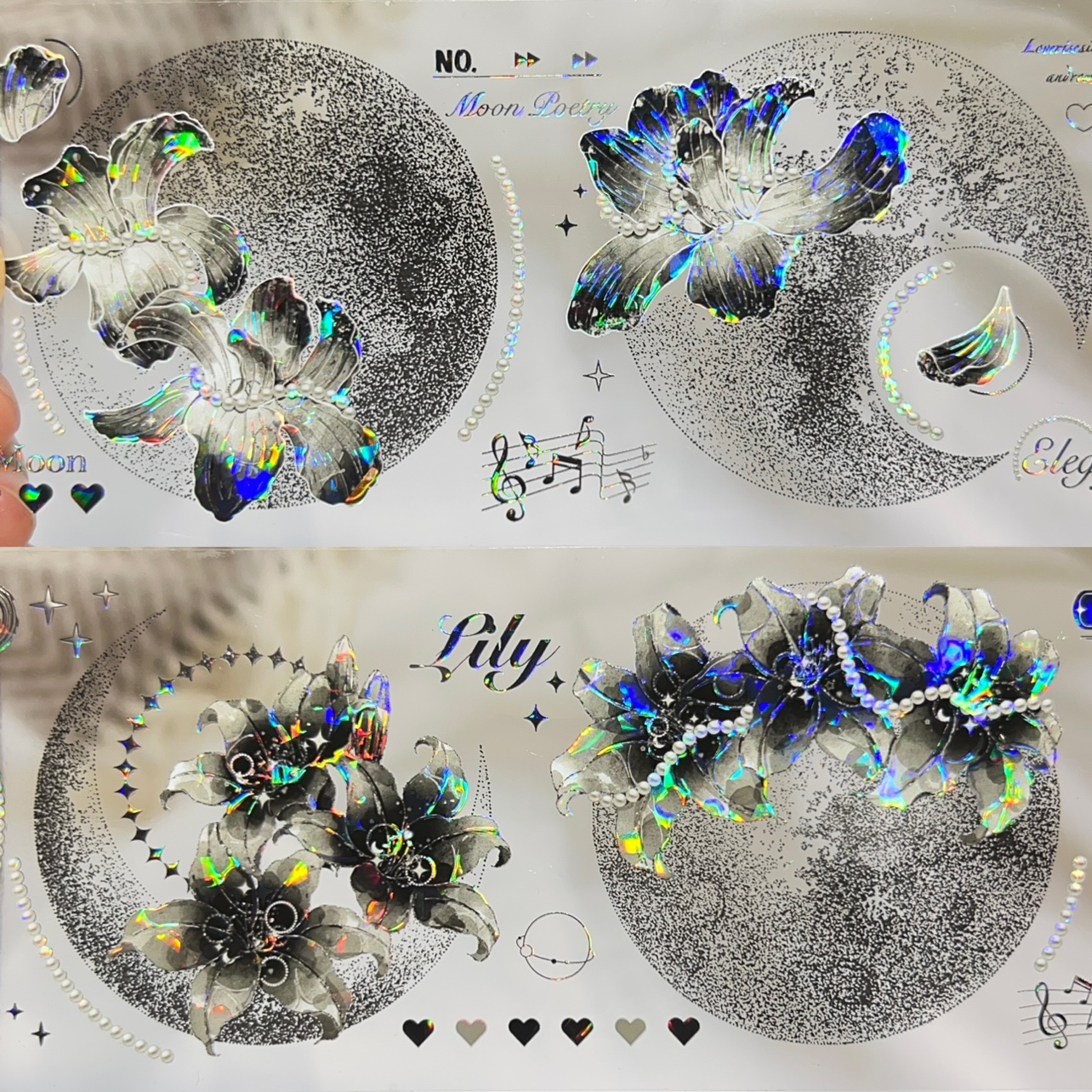 现货分装 月影 暗影PET贝壳光胶带 透款月亮素材流麻咕卡手账归零 - 图2