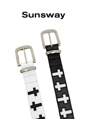 Sunsway复古高街十字架皮带