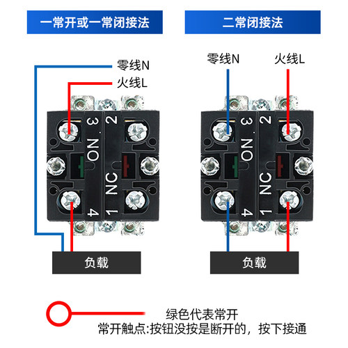 塑料XB2-EA42自复位平头按钮开关EA31启动电源ES542急停旋转ED21 - 图3