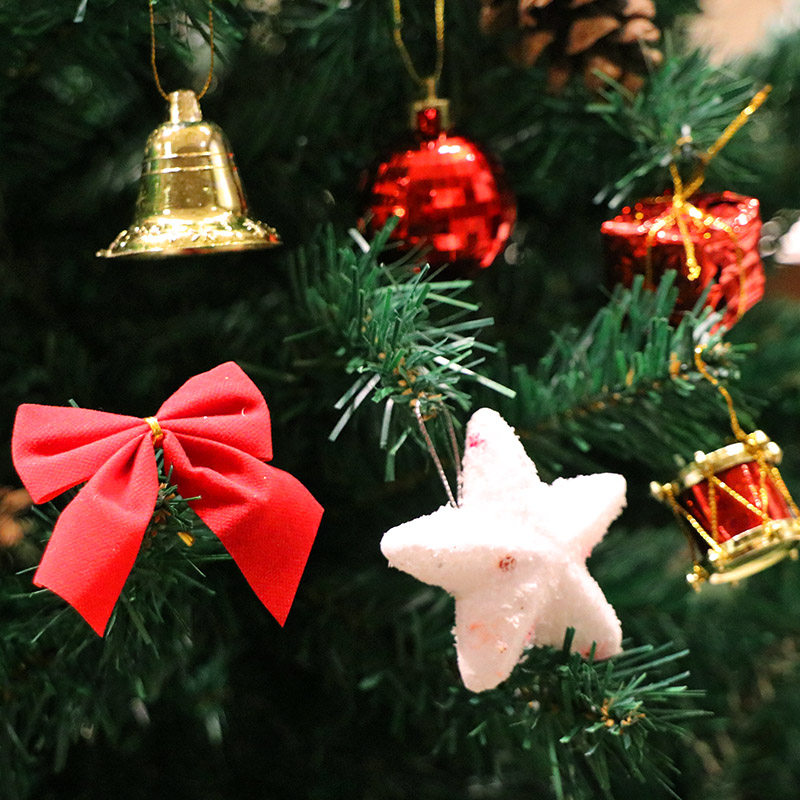 节日秀圣诞树装饰小挂件套餐用品星星蝴蝶结铃铛松果电镀球小礼物,淘宝优惠券,粉丝福利购,淘宝优惠卷