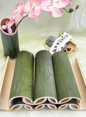 新鲜竹瓦片婚庆宴席活动摆件装饰竹筒瓦片周岁礼半圆竹瓦片可定制