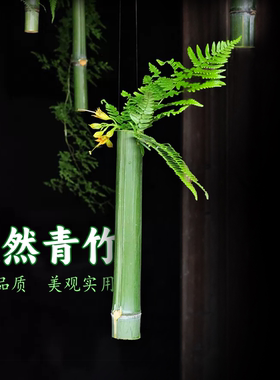 竹子装饰竹筒罐吊饰挂饰国风装饰插花筒幼儿园环创造景场景布置