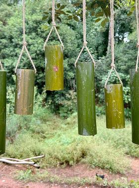 竹子装饰竹筒罐吊饰美陈幼儿园