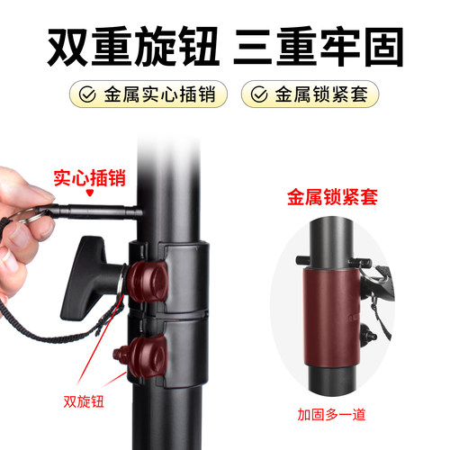 银鱼音箱支架落地式三脚架舞台演出音响架加重加厚音箱落地支架 - 图0