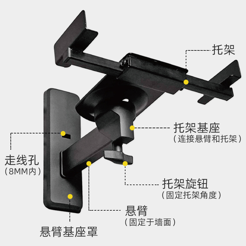 专业墙上音箱壁挂架监听音箱架子环绕书架音响支架托架墙壁吊架