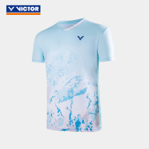VICTOR Vikdo Badminton Suit Series Knit Sport Short Sleeve T-shirt T-40019