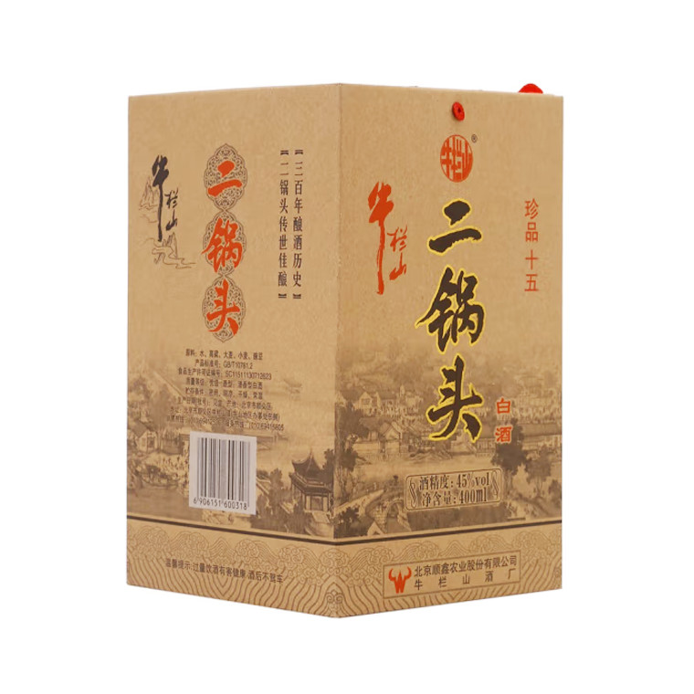 牛栏山二锅头45度珍品十五年400ml*6瓶整箱装清香型白酒-图2