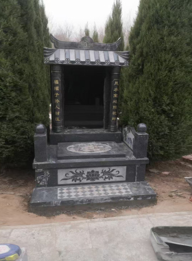 清明节石雕墓碑定制花岗岩石碑双人农村土葬雕刻大理石刻字全套