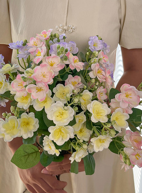 小清新茉莉花花束假花装饰品摆件