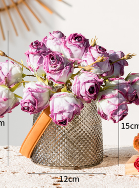 干花色花束玫瑰花假花仿真花摆设