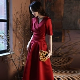 Вечернее платье, красное свадебное платье, коллекция 2022, премиум класс, подходит для подростков