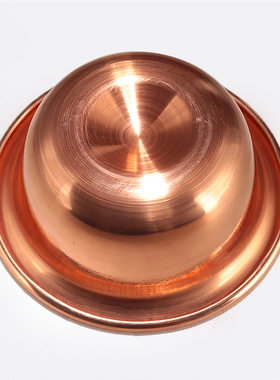 藏传纯红铜供碗手工敲花纹供奉净水杯八供杯碗供水碟平底水碗一套