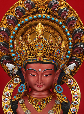 纯铜彩绘件藏式尼泊尔民族风