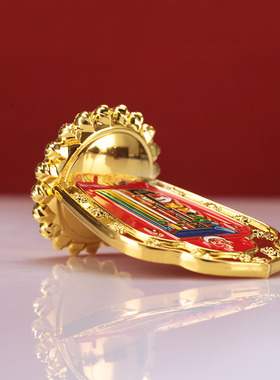 藏式合金十相自在文殊九宫八卦摆件八瑞物八吉祥如意莲花摆件家用