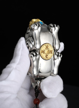 藏式纯铜貔貅手把件挂件财源滚滚可转动解压手把件创意摆件文玩铜