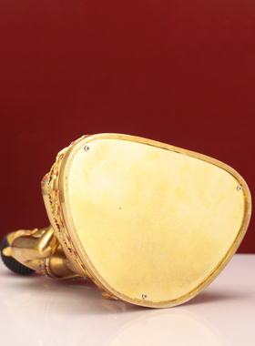 藏式纯铜七寸阿弥陀佛像佛供奉摆件精品全身1尺家用装物尼泊尔民