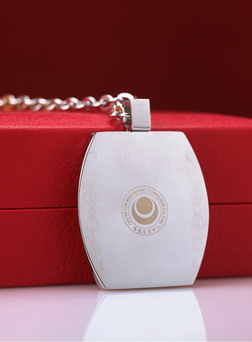 钛钢吊圣坠般若复古牌项链本命佛情侣挂饰帅气礼物男女饰品藏文院