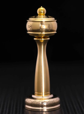 藏式纯铜手摇转金轮底座吉祥