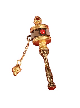 西藏藏式纯铜手摇转动吊坠配饰男女民族风挂件项链转筒首饰长款