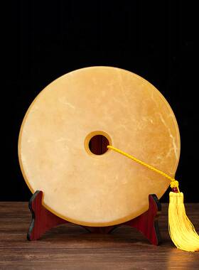 黄玉平安扣摆件天然家居客