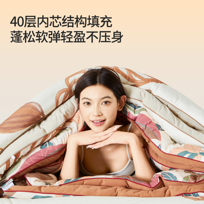 JACE冬季被子可机洗水洗四季大豆被全棉A类加厚保暖宿舍秋冬被芯