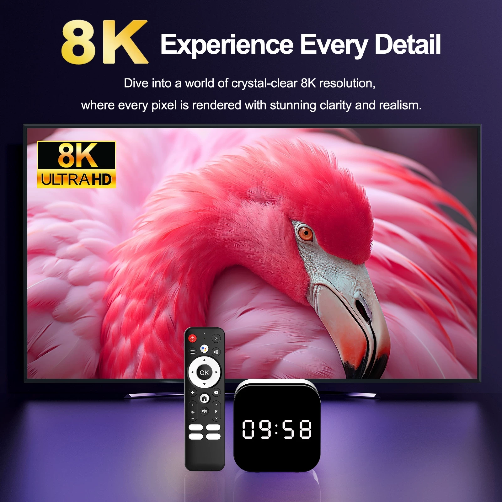 H96max H728 внешнеторговая приставка Android 14 ТВ-бокс с часами ATV гигабитная сеть ТВ-бокс