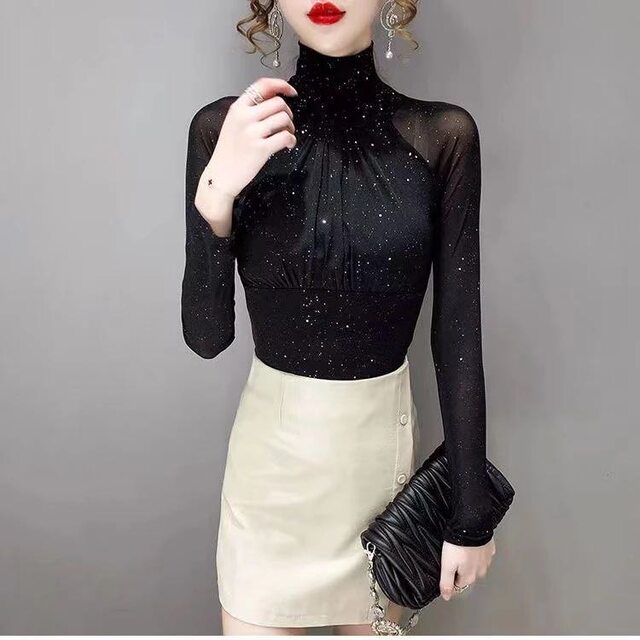 2026 ໃໝ່ 2026 Gypsophila Mesh ດ້ານໃນ, ເສື້ອຢືດ Retro ຝຣັ່ງທີ່ມີຄວາມເຊັກຊີສູງລະດັບສູງ, ອາລົມແລະແບບຕາເວັນຕົກຂອງເສື້ອຂະຫນາດນ້ອຍ