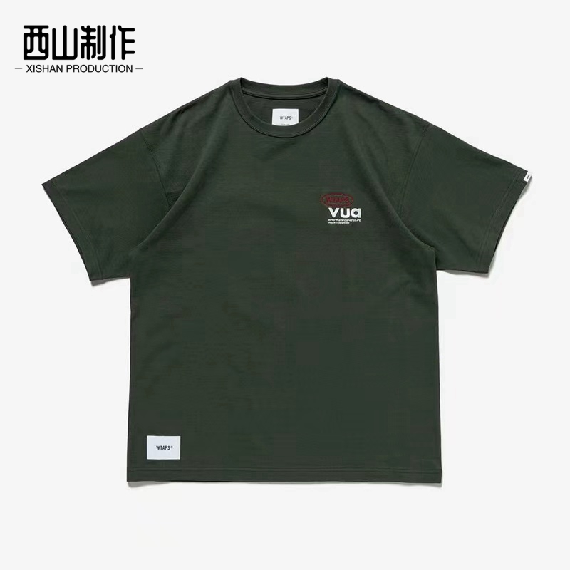 西山日潮 WTAPS 23aw 300g重磅胸口刺绣标短袖T恤-图1