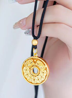 古法钱龙牌招财进宝吊坠高级感沙