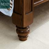 Американская сельская сельская белая восковая ретро -ретро -римско -романо -изогнутая изогнутая кровать спальня двуспальная кровать большая кровать