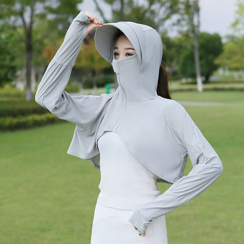 冰丝2020新款长袖短款披肩防晒衣 韩可柔短外套