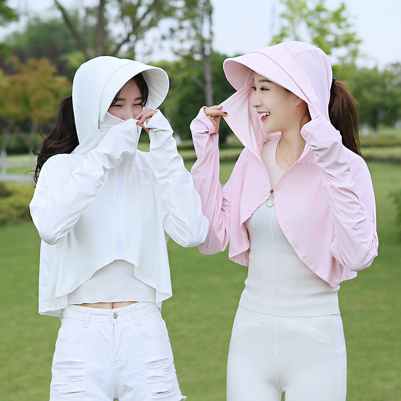 冰丝2020新款长袖短款披肩防晒衣 韩可柔短外套