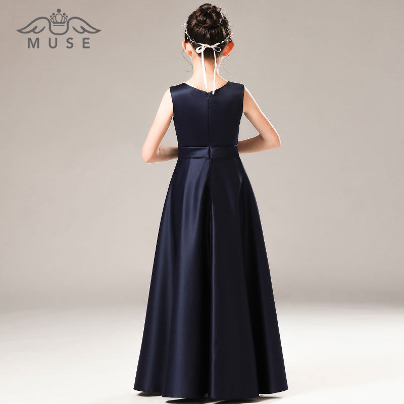 MUSE高定藏青色女大童钢琴小提琴比赛考级表演出服公主裙乐团演奏,淘宝优惠券,粉丝福利购,淘宝优惠卷