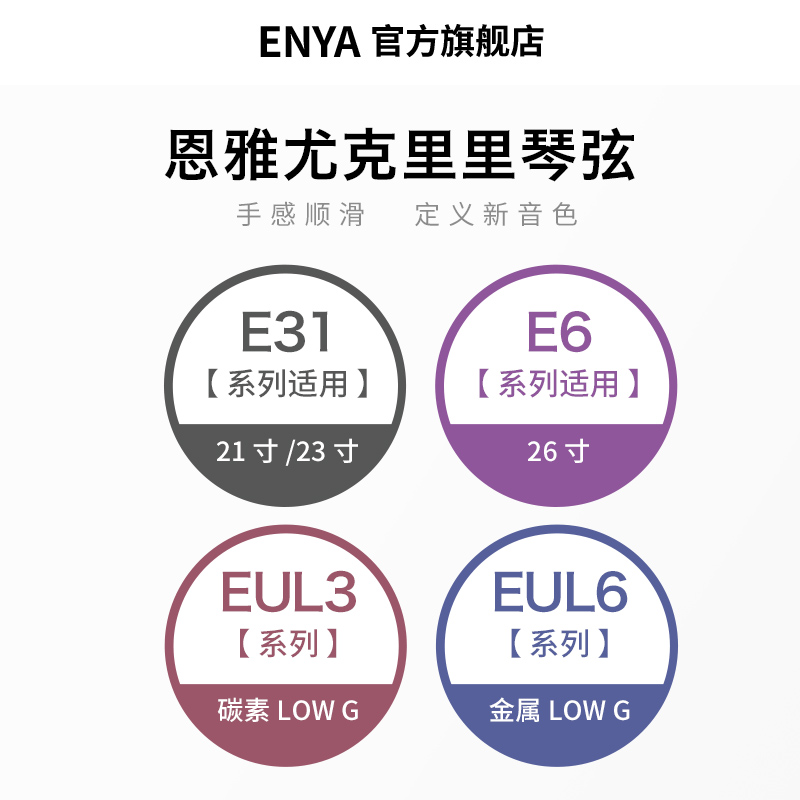 恩雅旗舰店 21/23寸尤克里里ukulele碳素透明琴弦 - 图3