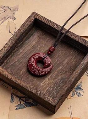 2026天然朱砂时来运转吊坠本命年龙蛇马转运挂件男女款高含量紫金