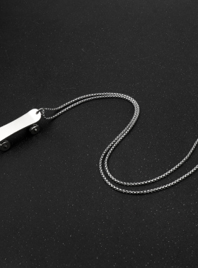 牛头十字项链男嘻哈朋克挂链饰品