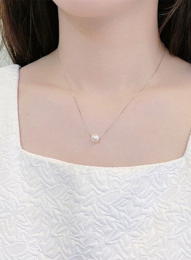 礼轩 925纯银项链女小众设计感高级2025年新款颈链锁骨链轻奢珍珠